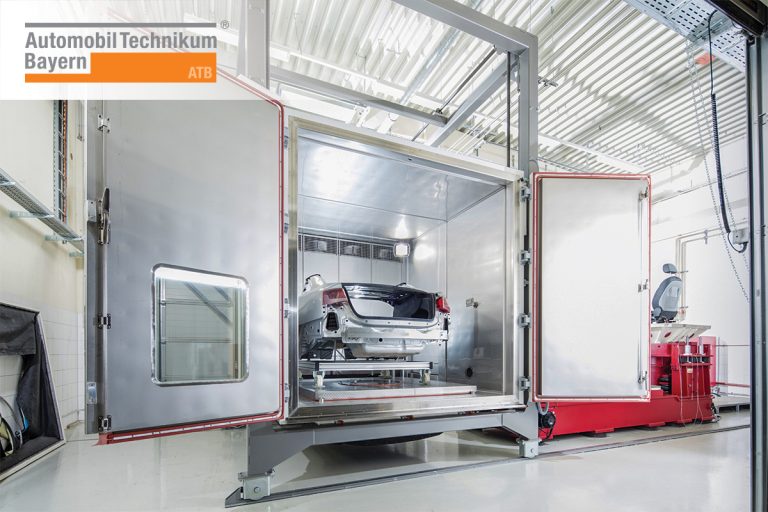 automotive testing in an environmental test chamber